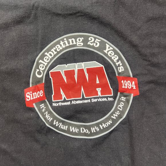 Y2K NWA Pocket T-Shirt Black Workwear T-Shirt Large - Picture 3 of 7